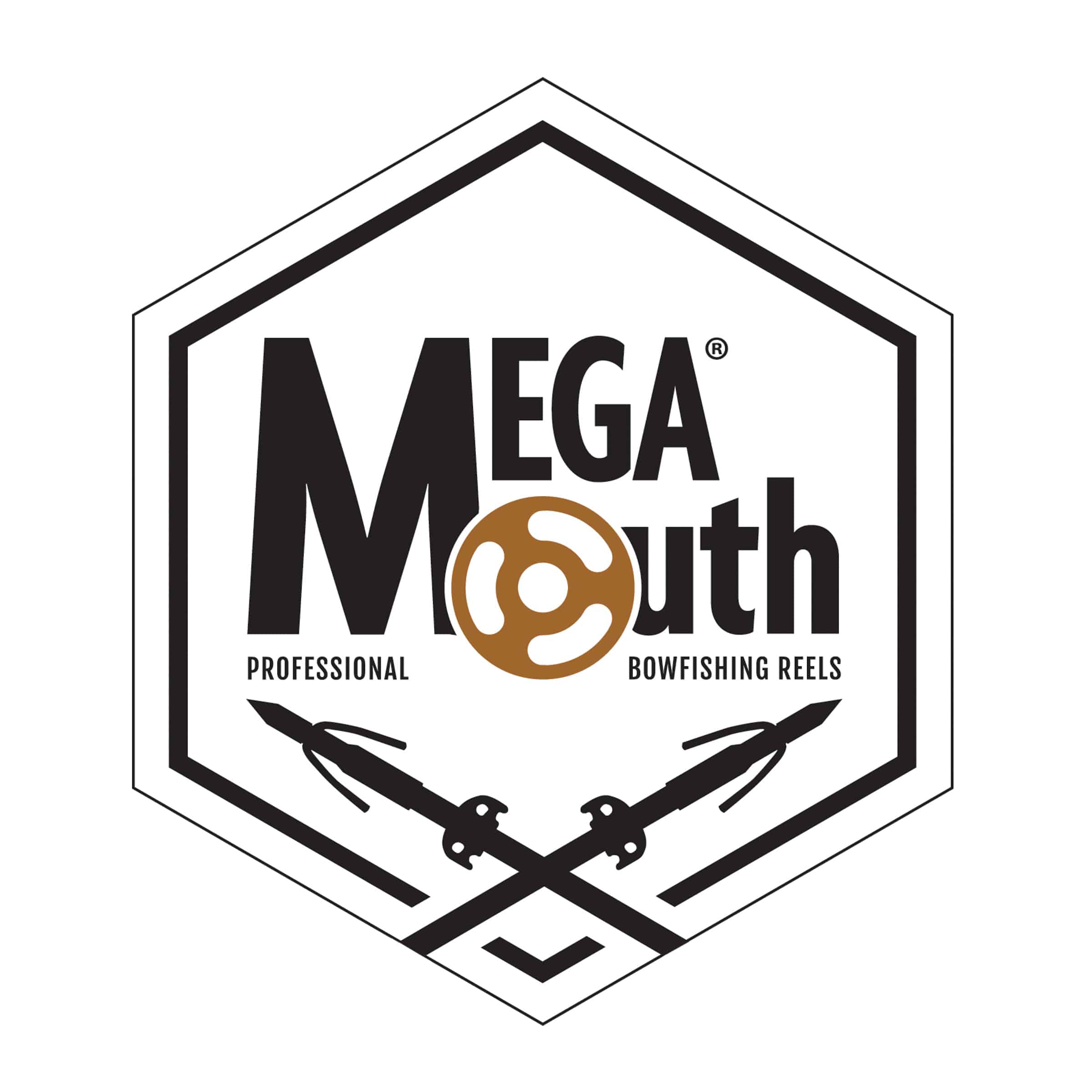 Hexagon Logo Decal  MegaMouth Bowfishing